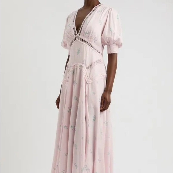 Free People Pink Floral Maxi Dress Size 12 - Picture 3 of 14